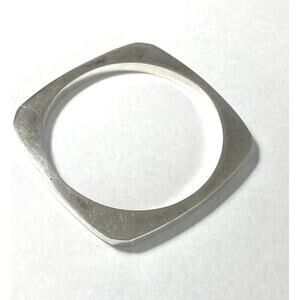 Bracelet Sterling Silver Mexico REVEN Art Deco Geometric Bangle 30.17g Vintage